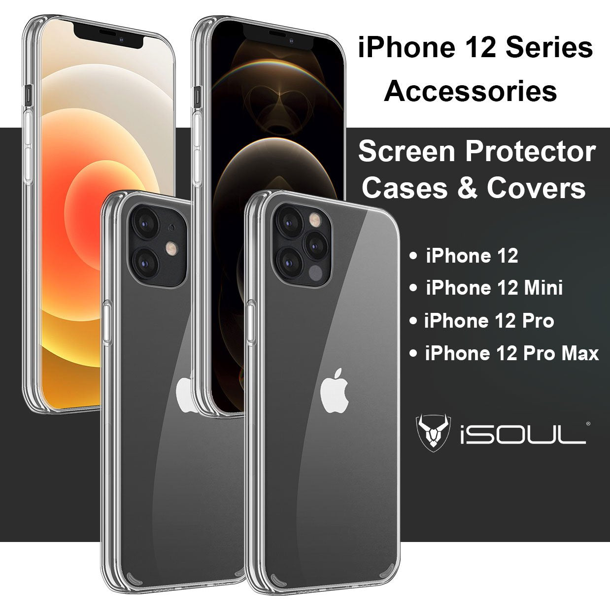 iPhone 12 case with screen protector