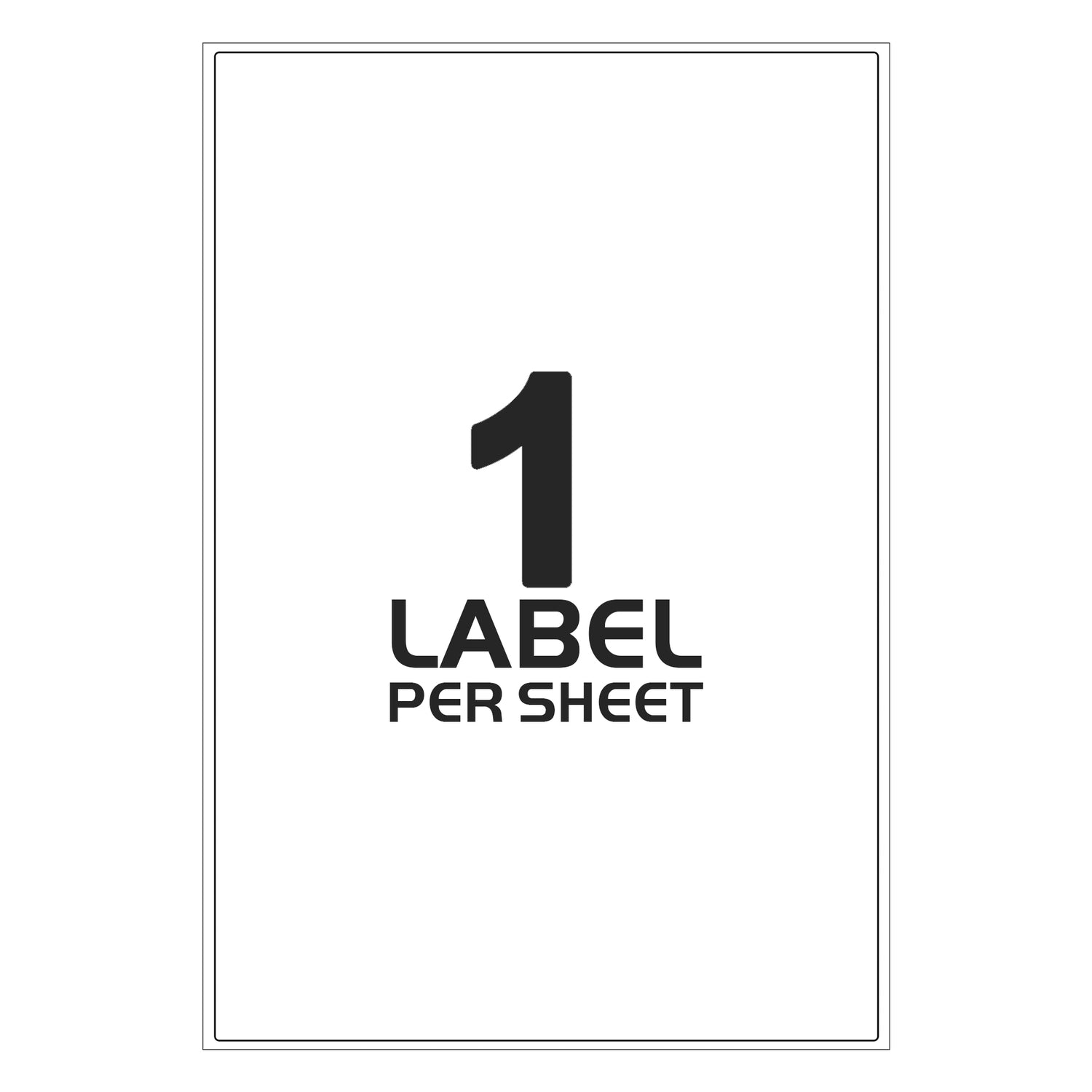 White Address Printer Labels - 1 Label per Sheet - 199mm x 289mm