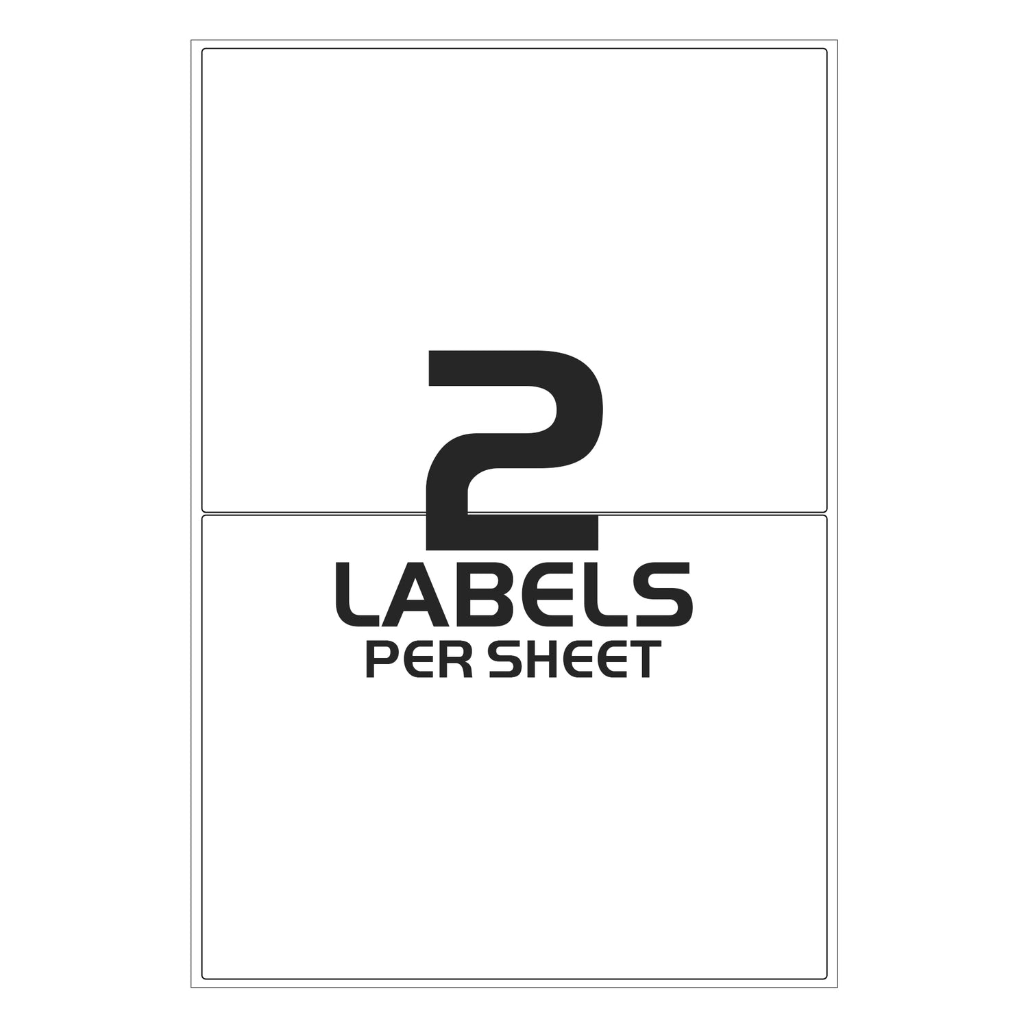 Self Adhesive Printer Labels - 2 Labels per Sheet - 199mm x 144mm