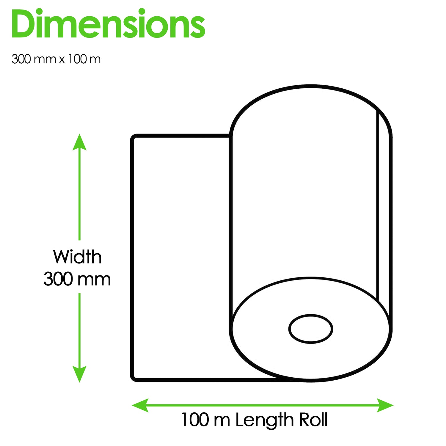 Bubble Wrap Roll 300mm x 100m Bubble Cushioning Packaging Wrap Roll