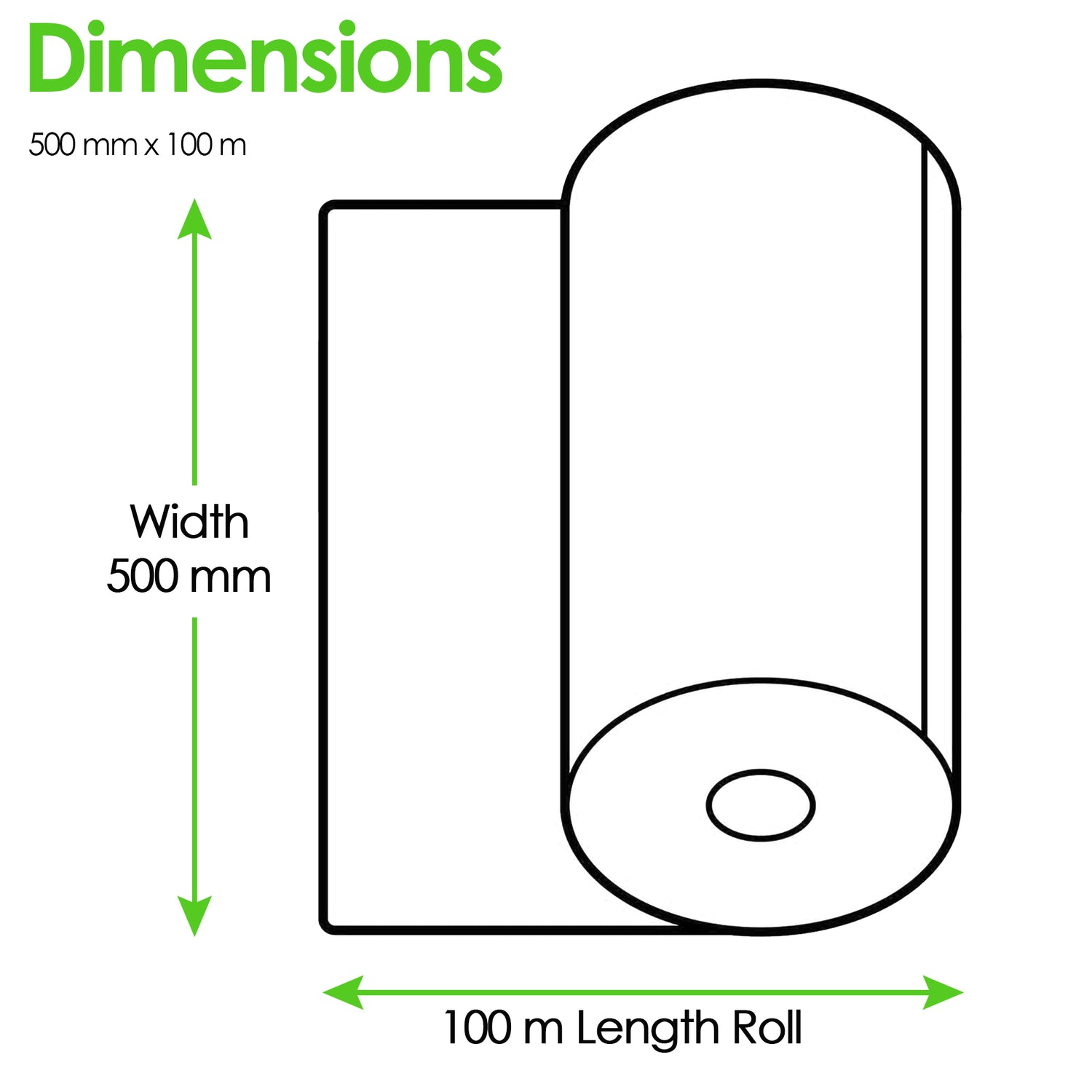 Bubble Wrap Roll 500mm x 100m Bubble Cushioning Packaging Wrap Roll