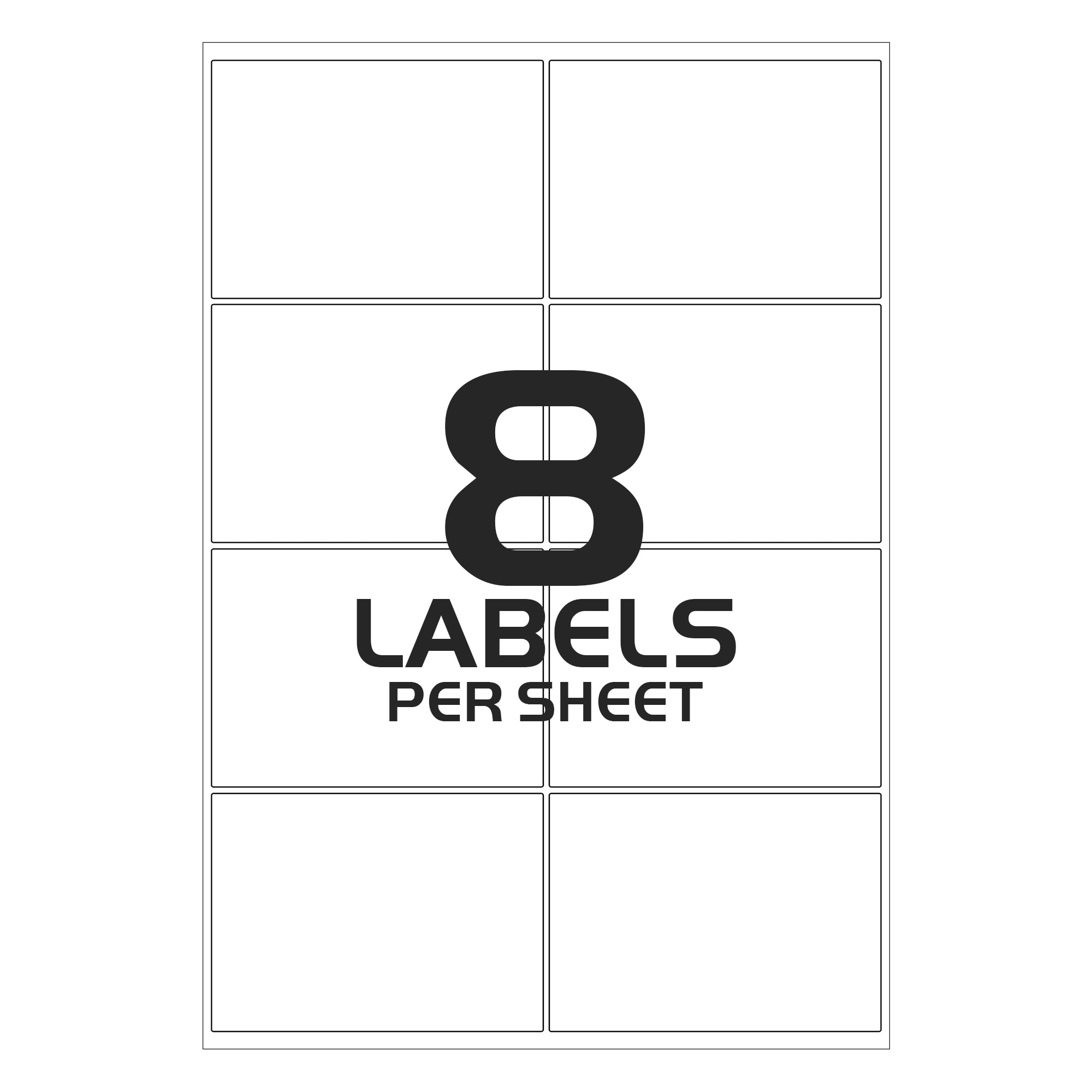 Address Labels Stickers - 8 Labels per Sheet - 99mm x 68mm