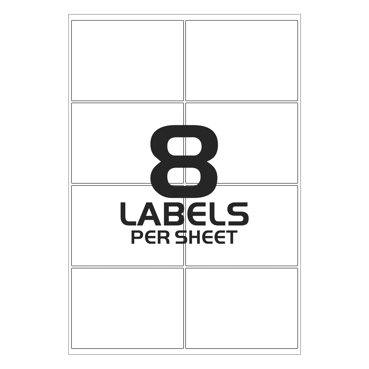 Address Labels Stickers - 8 Labels per Sheet - 99mm x 68mm