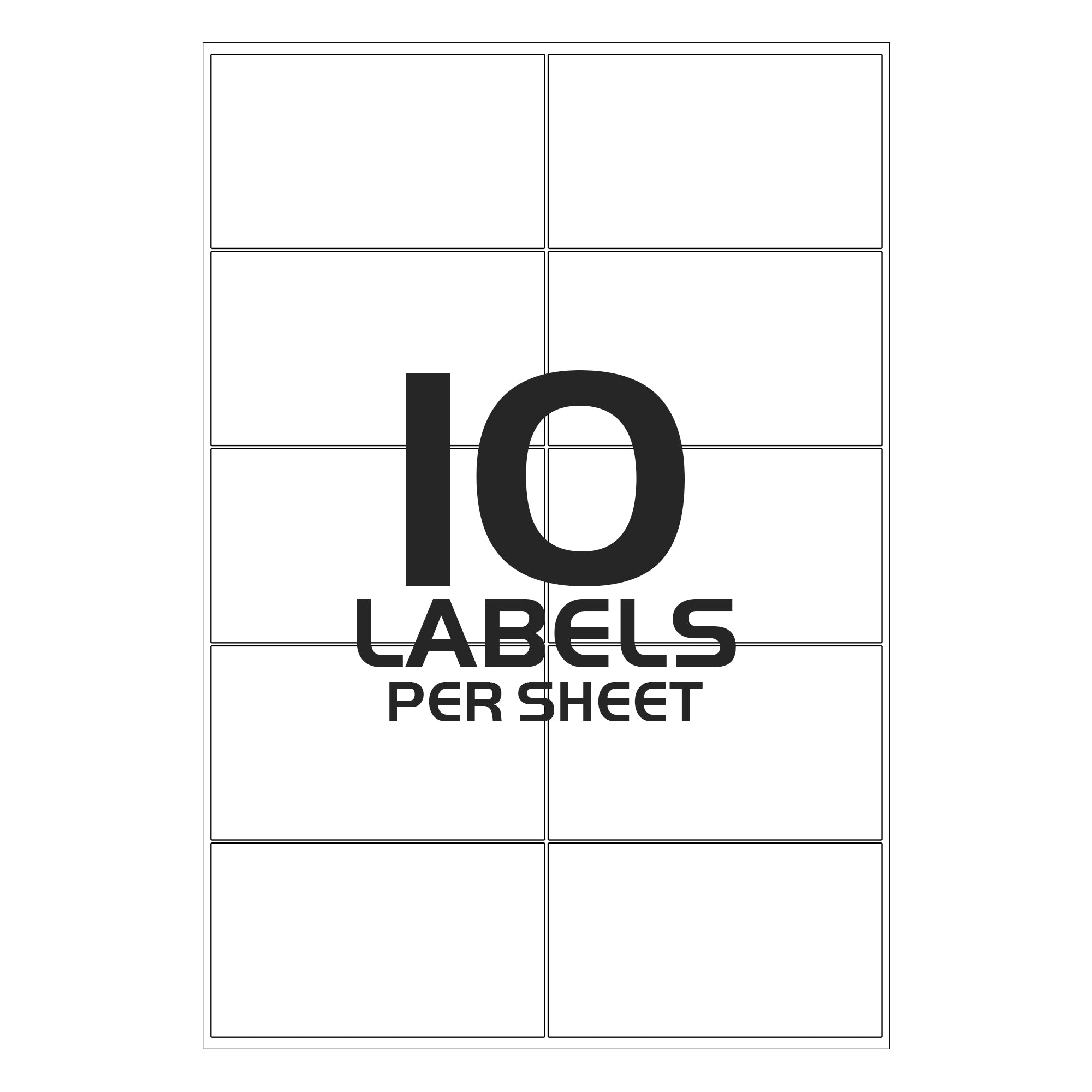 Address Labels Self Adhesive - 10 Labels per Sheet - 99mm x 57mm