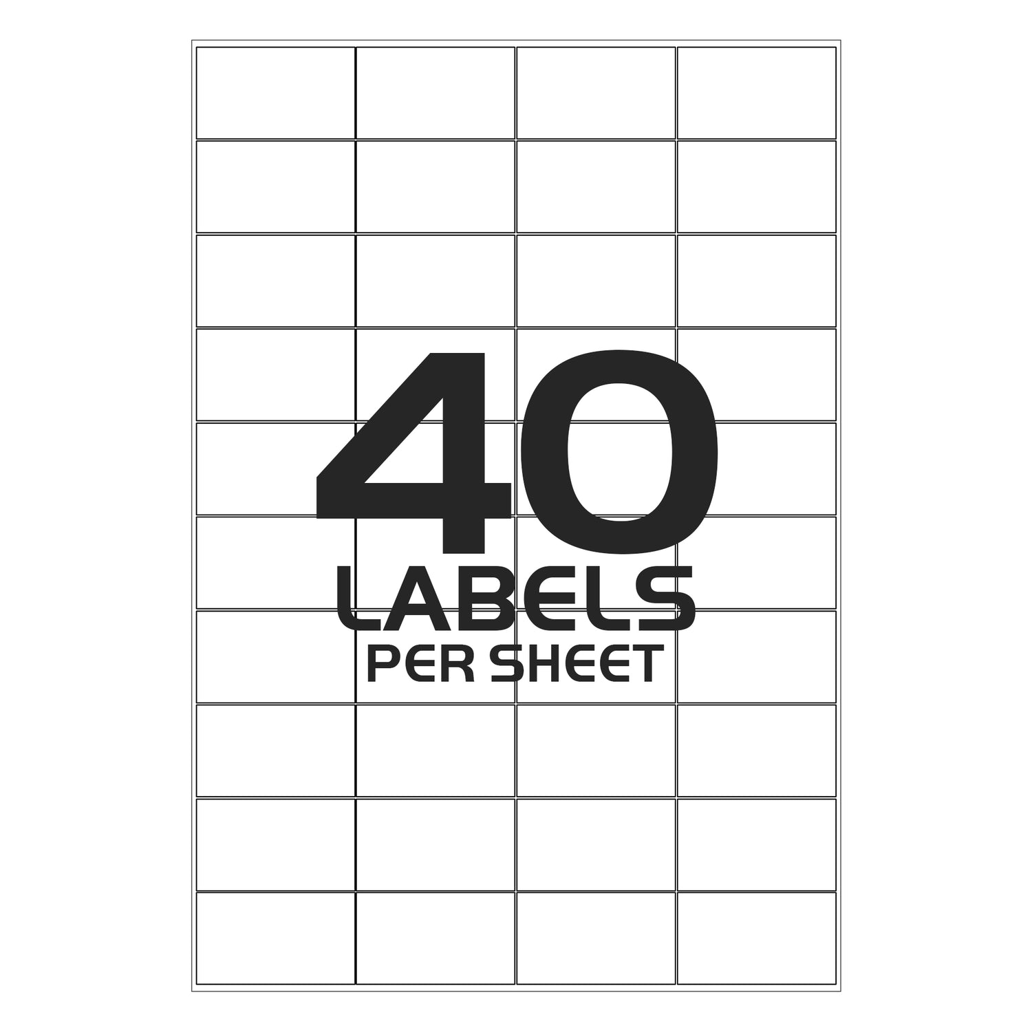 Return Address Printer Labels - 40 Labels per Sheet - 46mm x 25mm