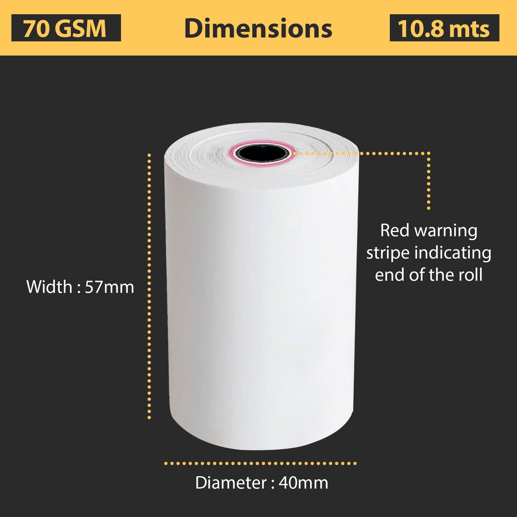 iSOUL 57x40 Till Roll Dimension