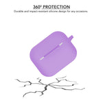 Silicone Wireless Charging Slight Purple Airpods Pro Cover Case - iSOUL