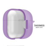 Silicone Wireless Charging Slight Purple Airpods Pro Cover Case - iSOUL