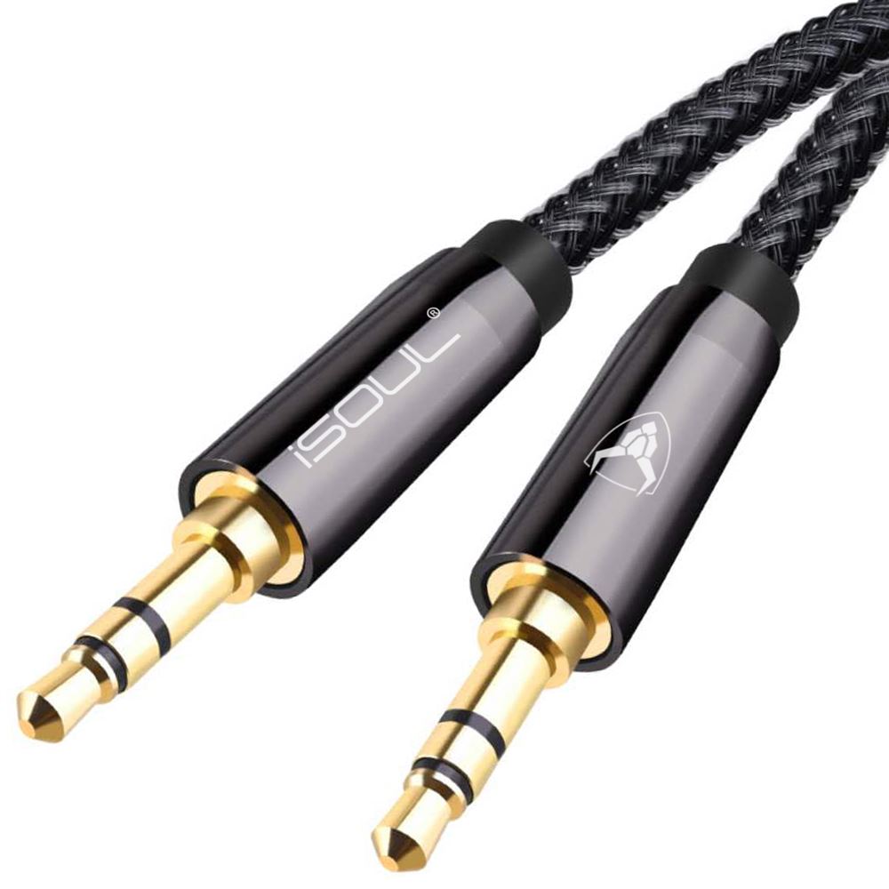 Premium Quality 1m 3.5mm Jack Nylon Braided Aux Cable For Car Headphone Phones