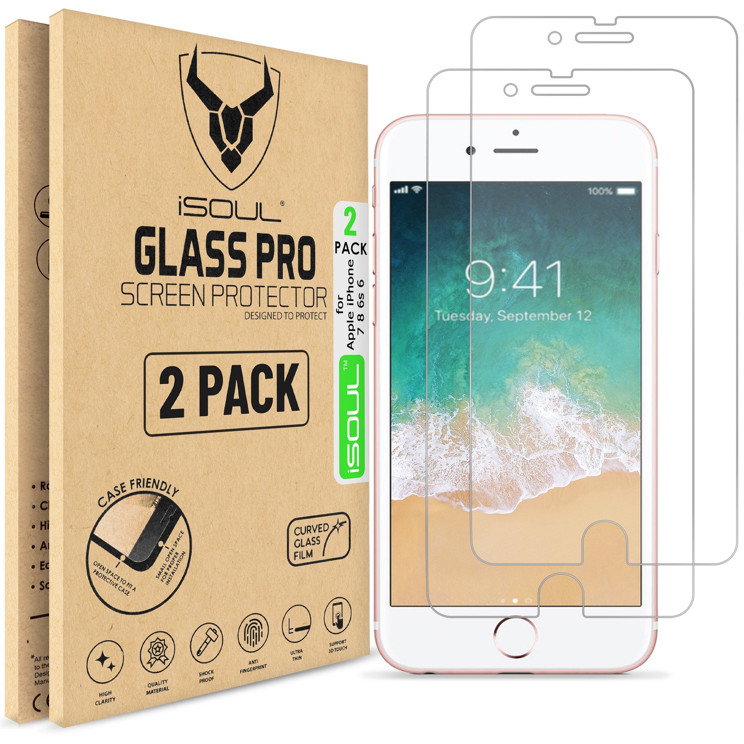 iPhone 6 / 7 / 8 / 6S / SE [2nd/3rd Gen] Screen Protector Tempered Glass