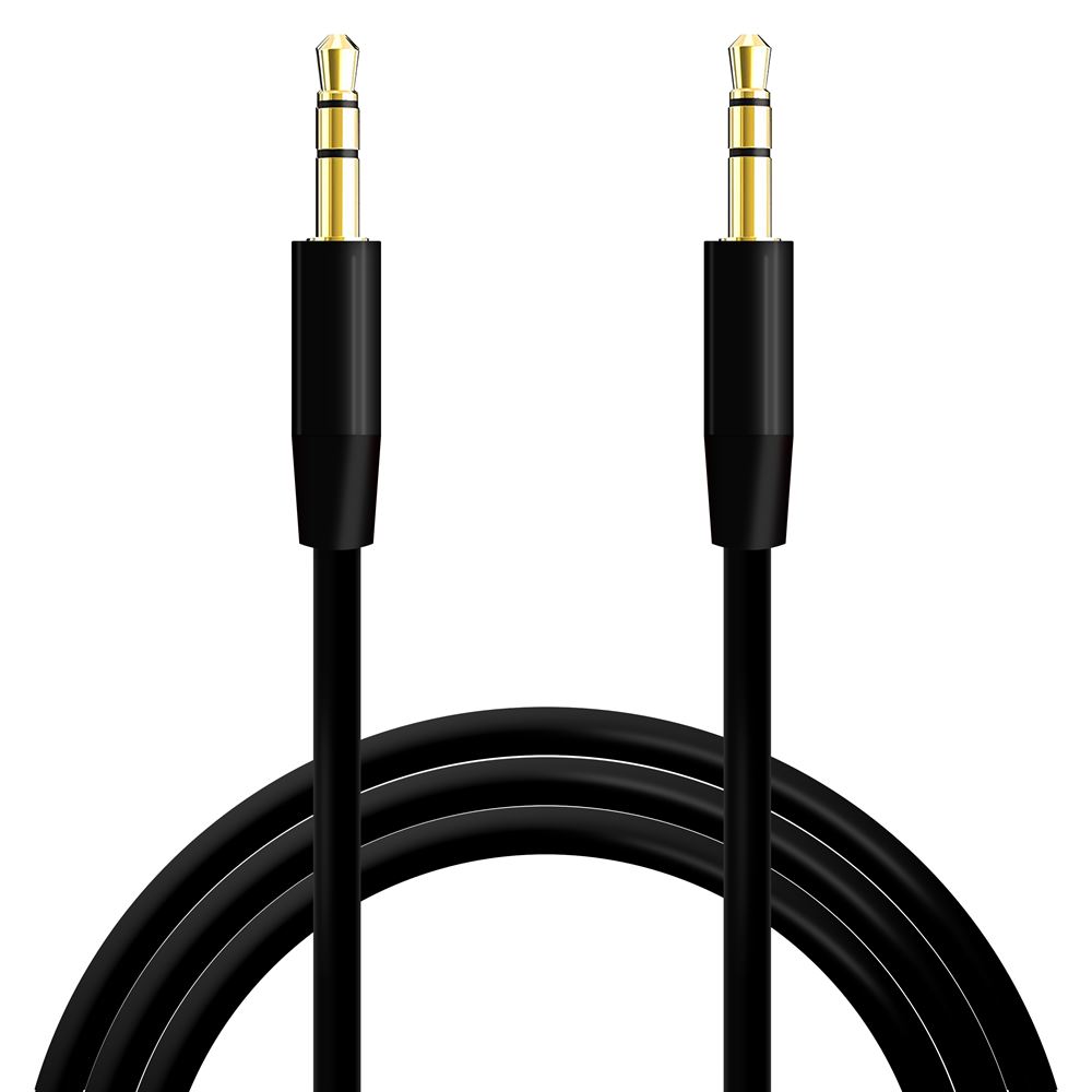 1m 2m 3.5mm Jack Aux Cable Black Male To 3.5mm Jack Male Audio Cable