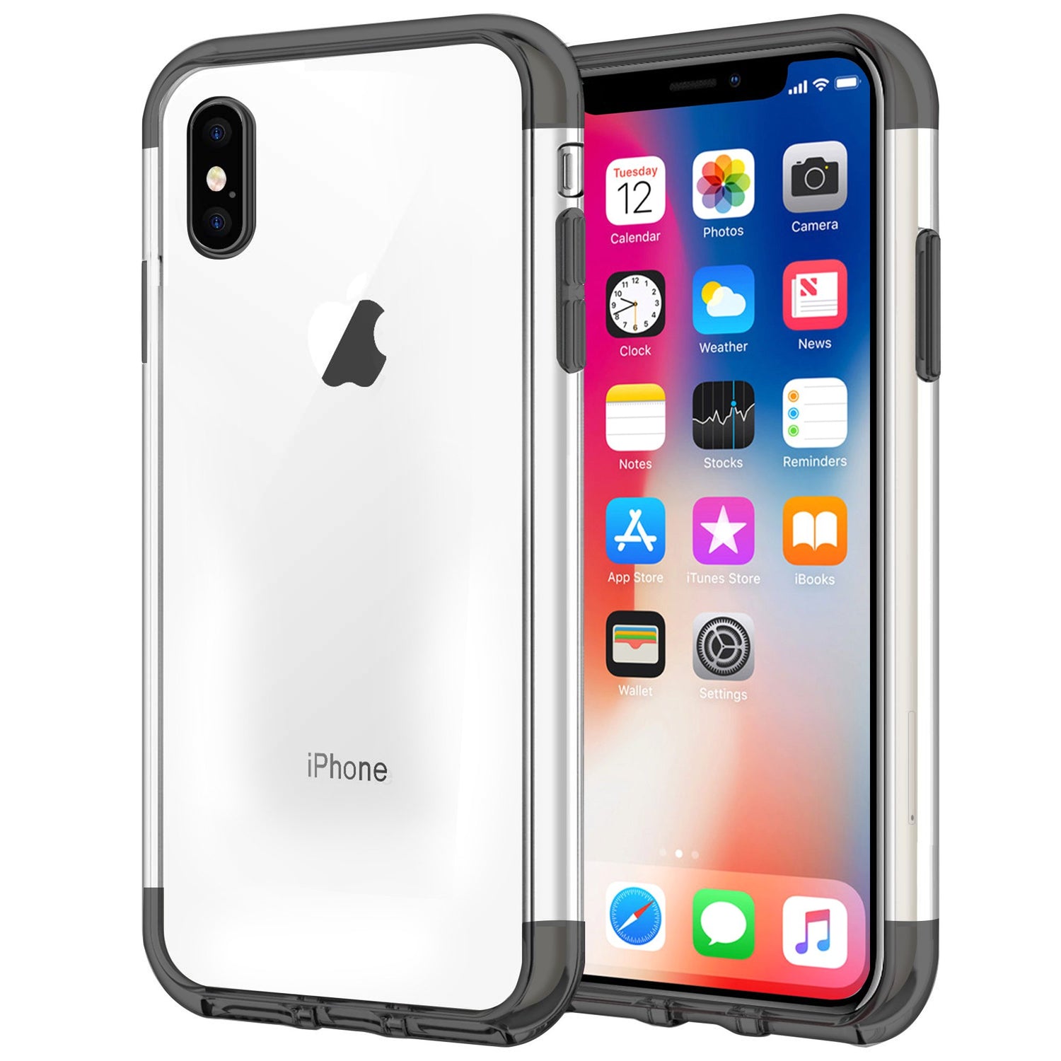 Case for iPhone X Shock Proof Soft TPU Silicone Phone Clear Slim Cover