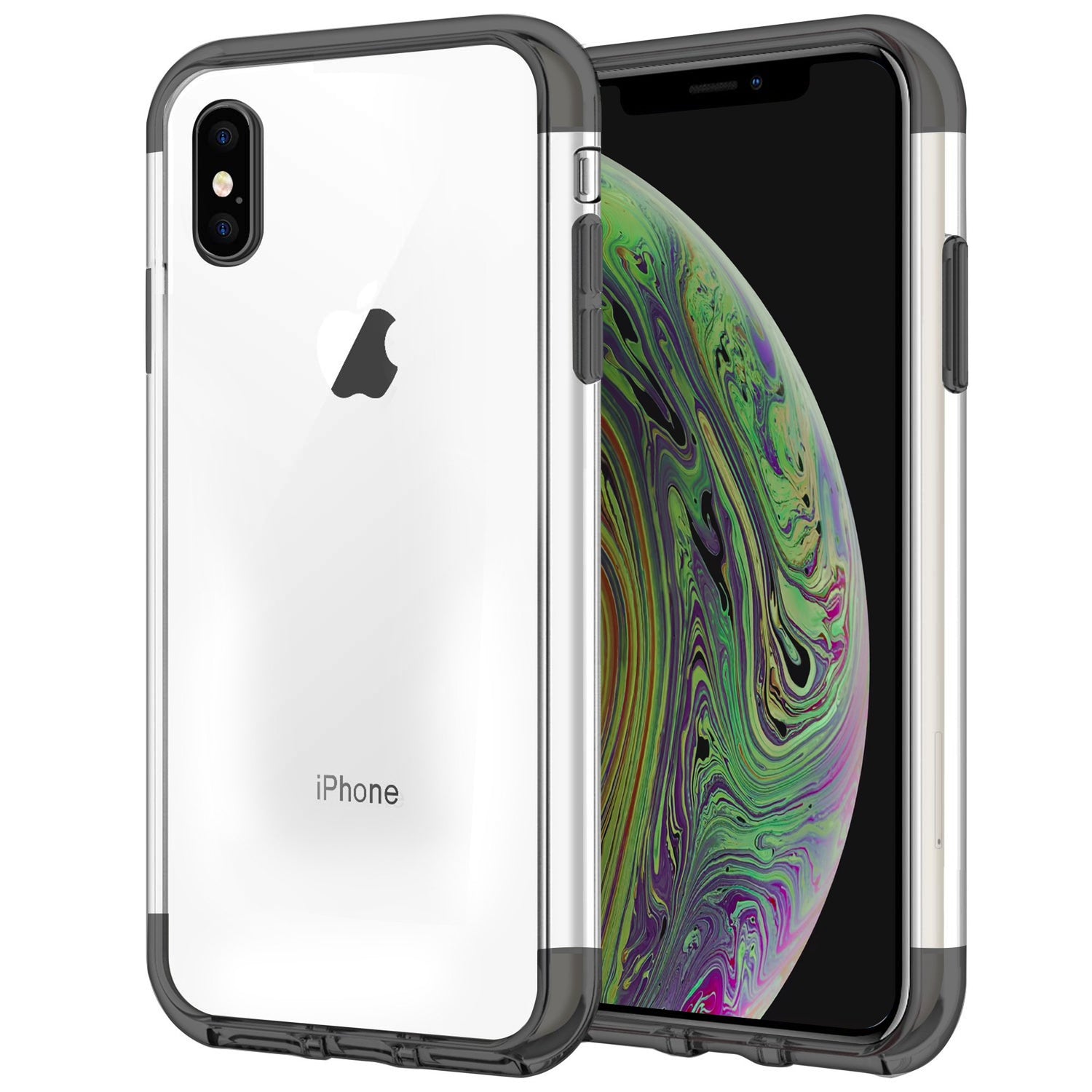 Case for iPhone XS Max Shock Proof Soft TPU Silicone Phone Clear Slim Cover