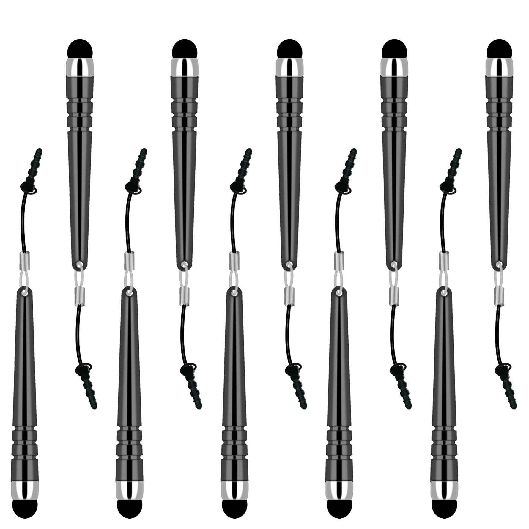 iSOUL Premium Quality 10 Pack Stylus Touch Pen With Anti-Dust Plug Cap IS-ST-984.