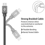 Best Quality Braided Micro USB Cable for Data Sync and Charging - iSOUL