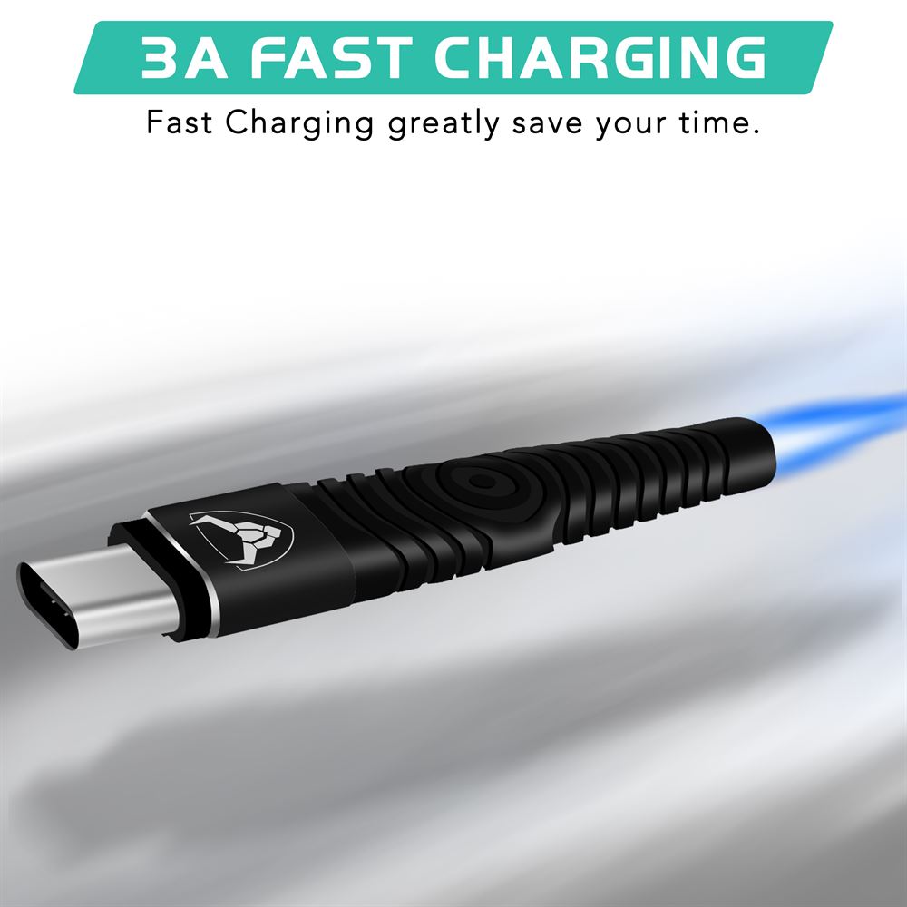 USB C Cable Fast Charge Type C 3.1 for Charging and Data Syncing - iSOUL