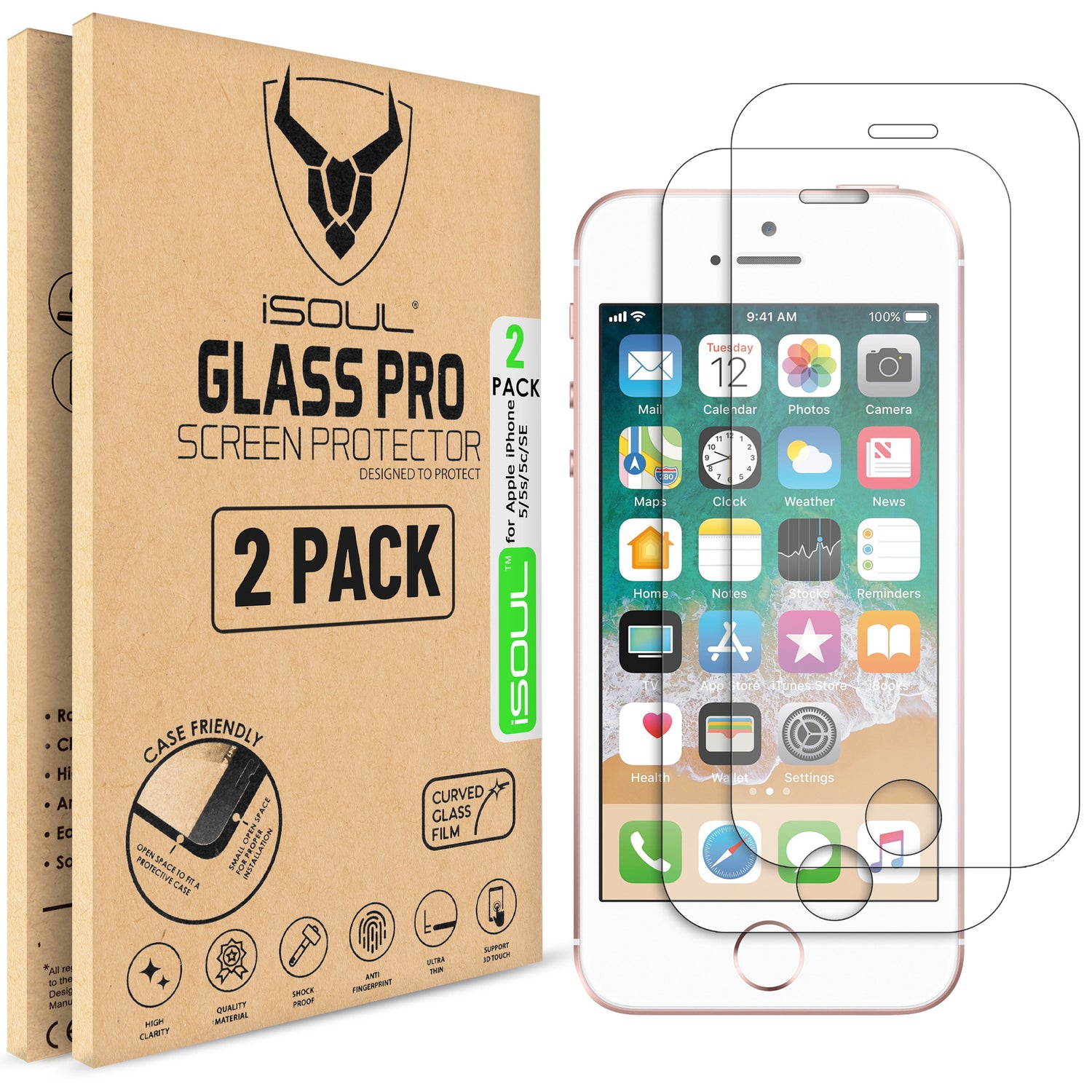 iPhone 5 / 5S / 5C / SE 1st Gen Tempered Glass Screen Protector