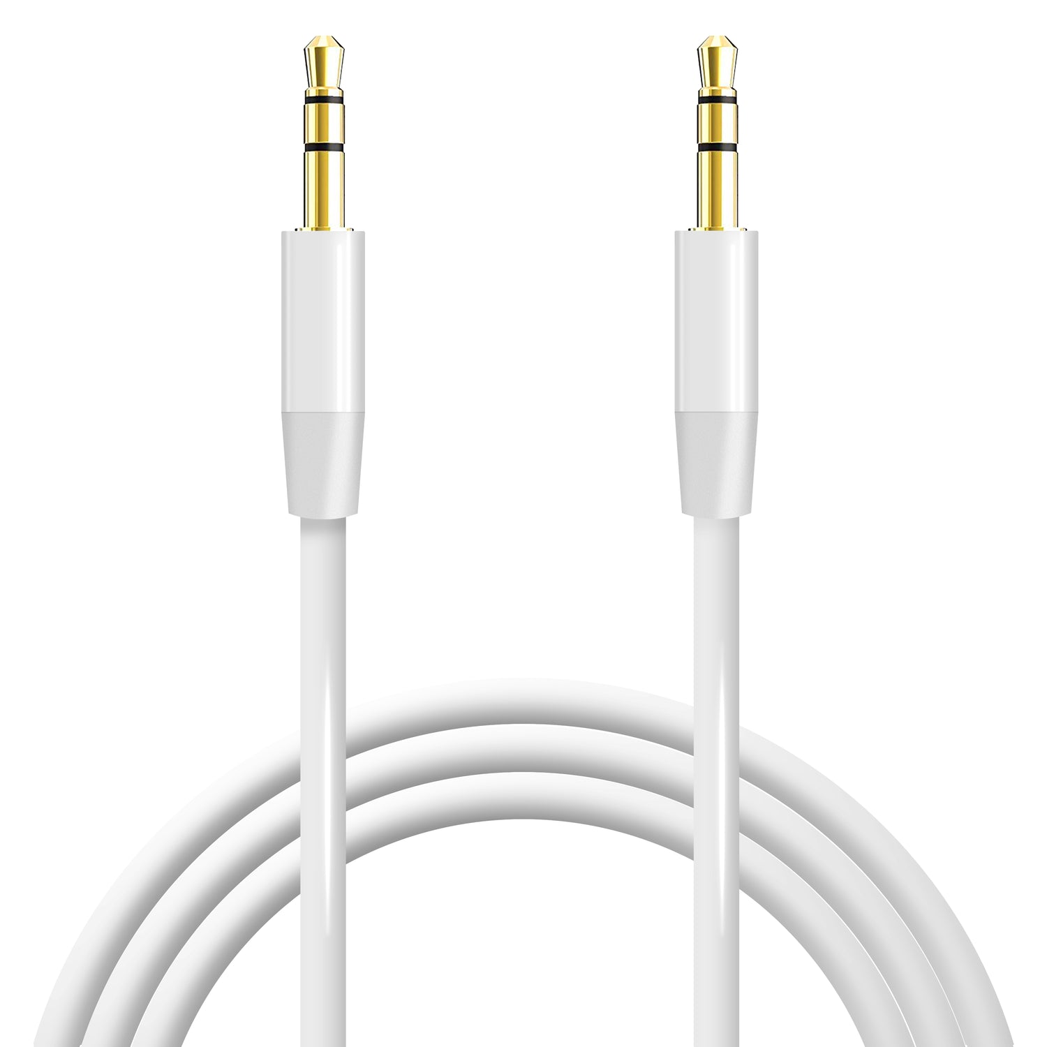 3.5mm Jack Aux Cable White Male To 3.5mm Auxiliary Jack Male Audio Cable