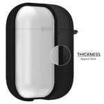 Black Silicone Airpods Case for Airpods 1st and 2nd Gen - iSOUL