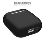 Black Silicone Airpods Case for Airpods 1st and 2nd Gen - iSOUL