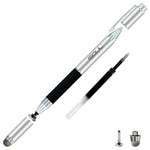 Solid Aluminium Stylus Gel Pen with Microfiber Capacitive Precise Disc - iSOUL