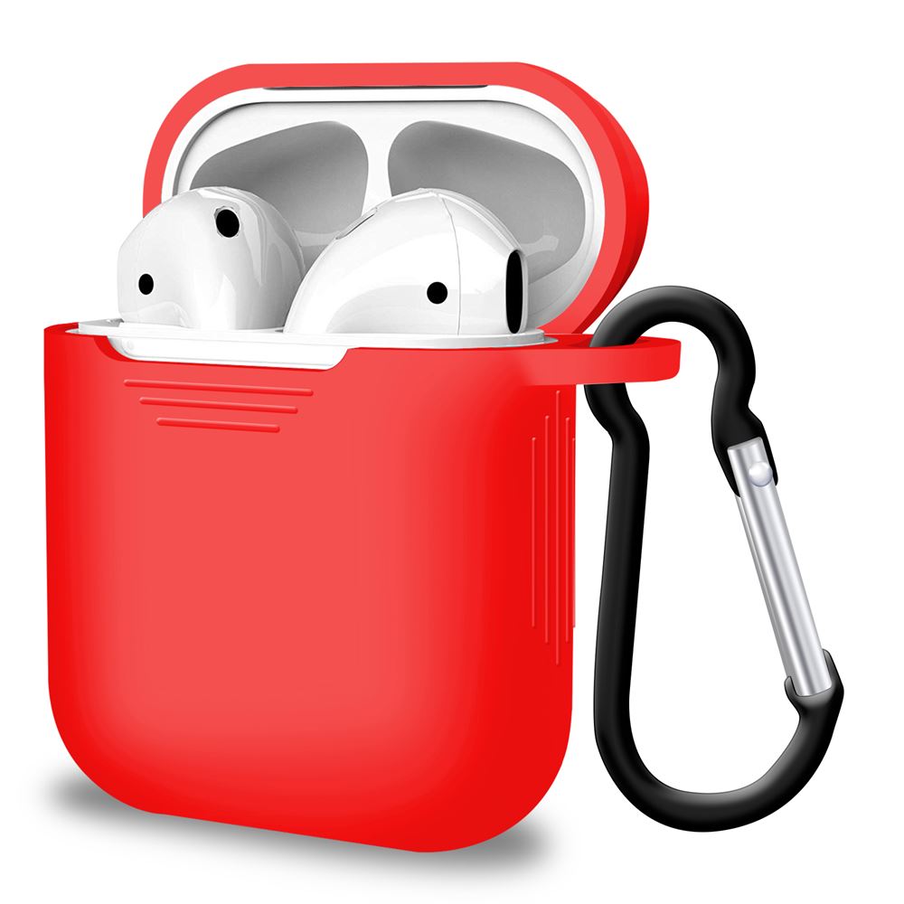 Red Airpods Case Cover for Airpods 1st Gen and 2nd Gen - iSOUL