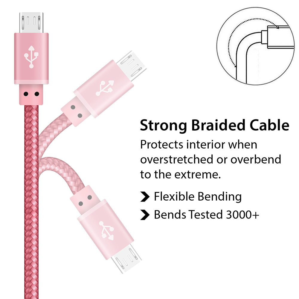 Best Quality Braided Micro USB Cable for Data Sync and Charging - iSOUL