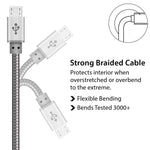 Best Quality Braided Micro USB Cable for Data Sync and Charging - iSOUL