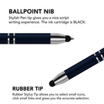 Comfortable Stylus Touch Screen Pen with Ballpoint Nib Rubber Tip - iSOUL