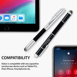 Solid Aluminium Stylus Gel Pen with Microfiber Capacitive Precise Disc - iSOUL