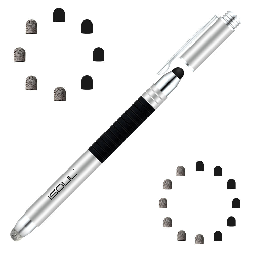 Aluminium Body Stylus Pen for iPad Tablet iPhone with Microfiber Tips - iSOUL