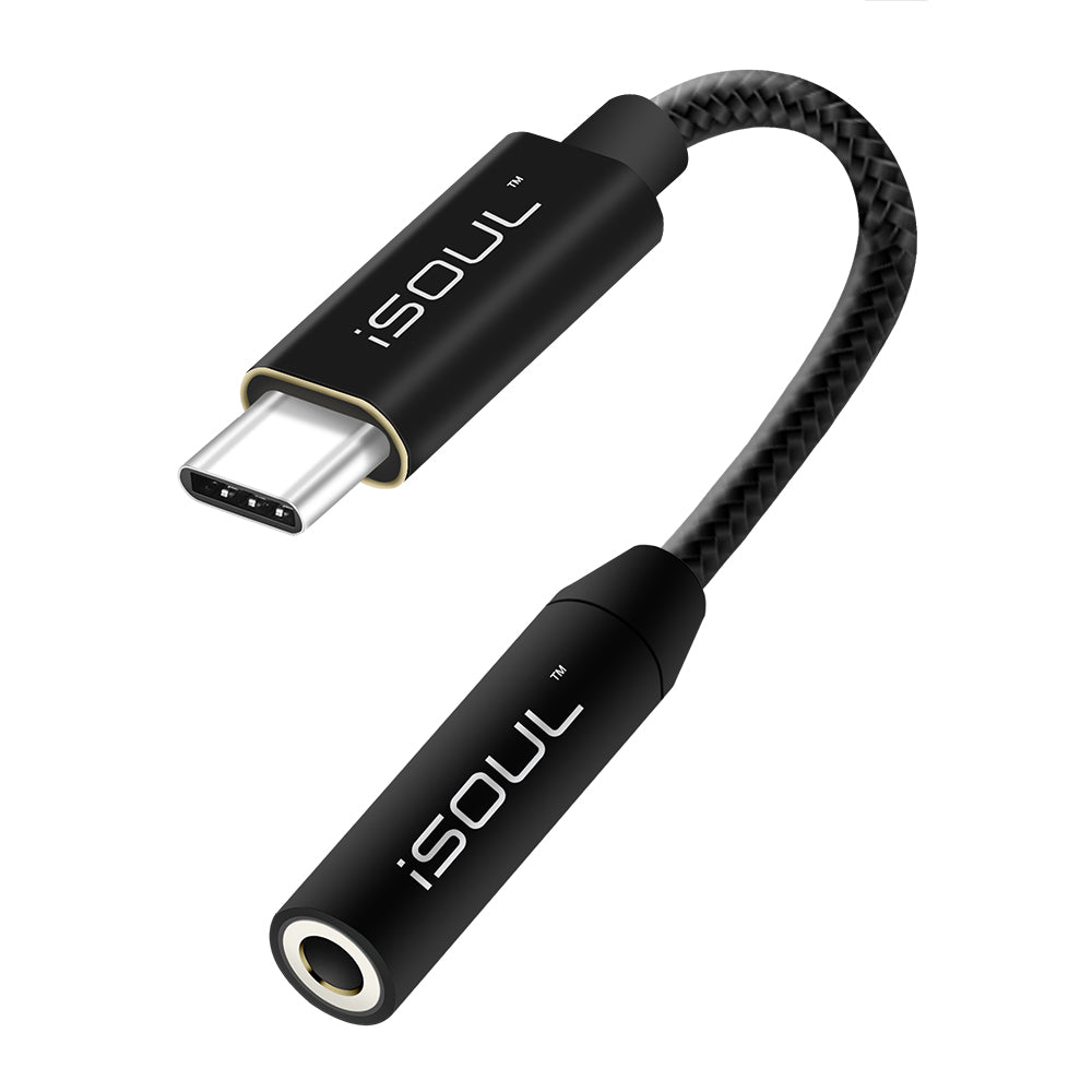 Type C to 3.5mm Jack Audio Adapter Nylon Braided - iSOUL